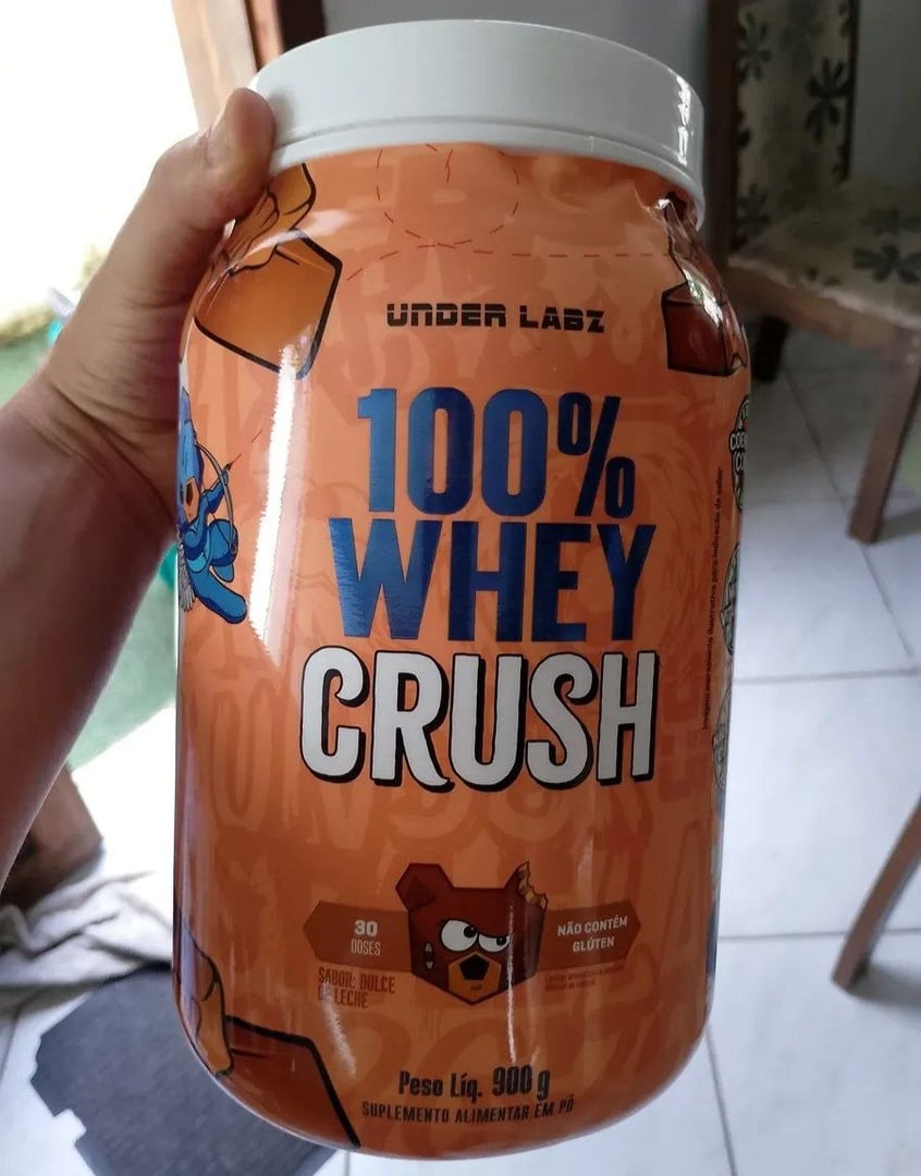 100% Whey Crush Under Labz Concentrado Coenzima Q10 Bcaa's