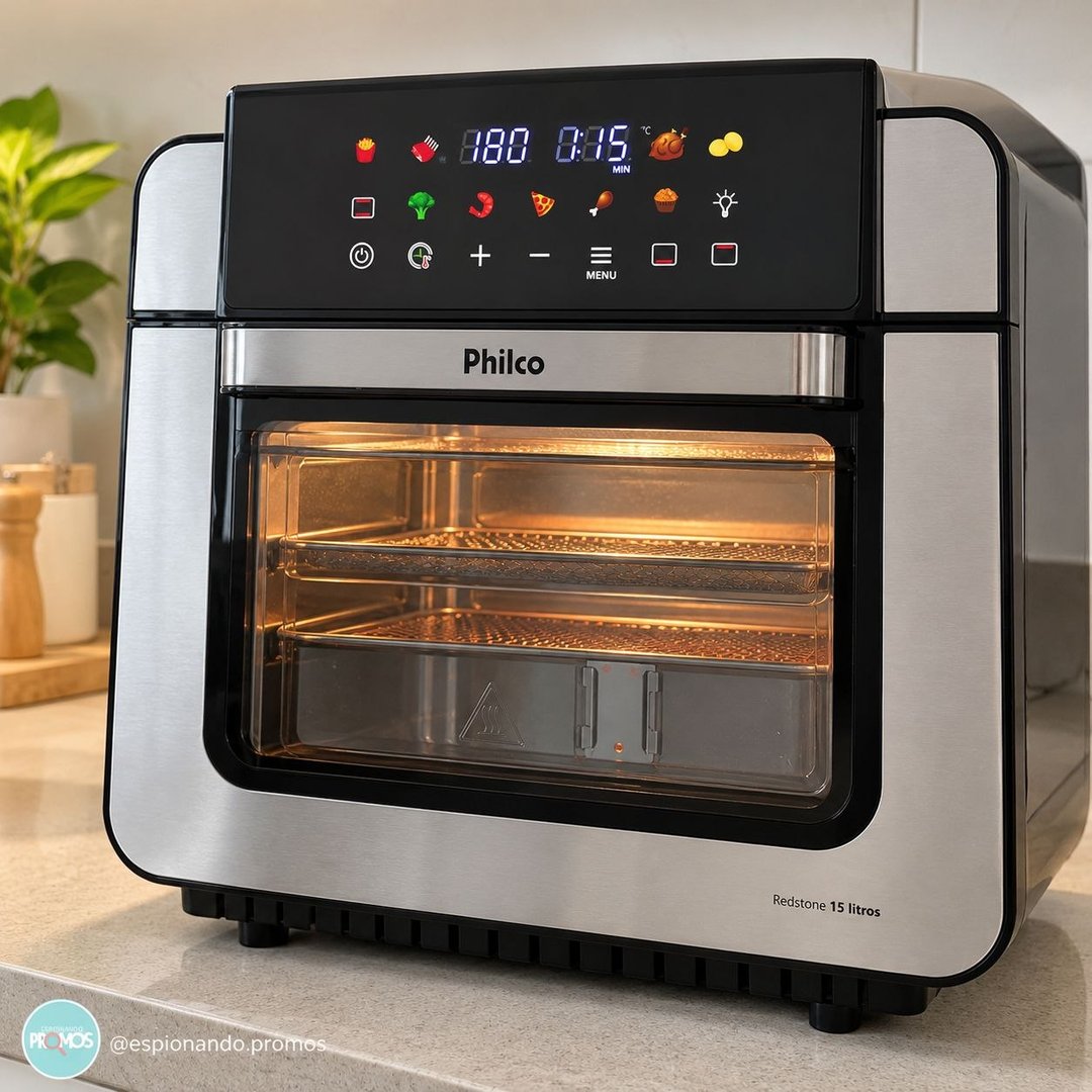 Air Fryer Oven Philco 15L Dupla Resistência