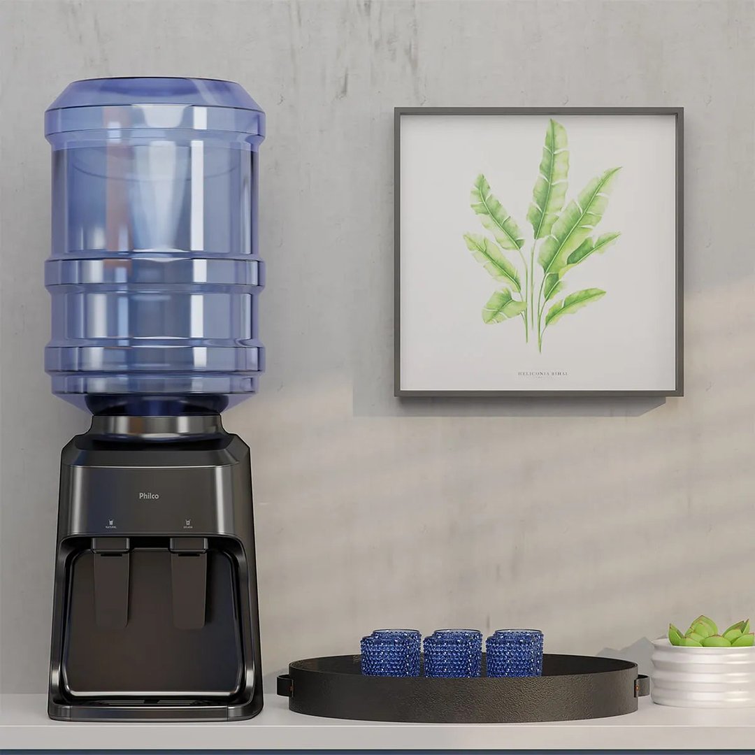 Bebedouro De Água Philco Gelada Natural 10l/20l Bivolt Pbe14 Cor Preto 110v/220v