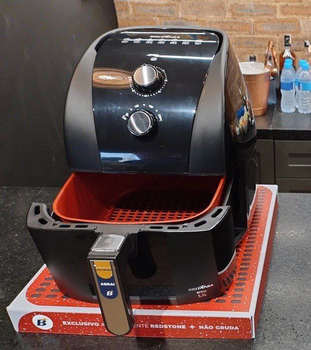 🤓Air Fryer Britânia Redestone BFR50 Preto com Timer 5,5L