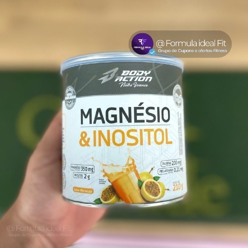 Magnésio E Inositol 210g Bodyaction Abacaxi Com Hortelã