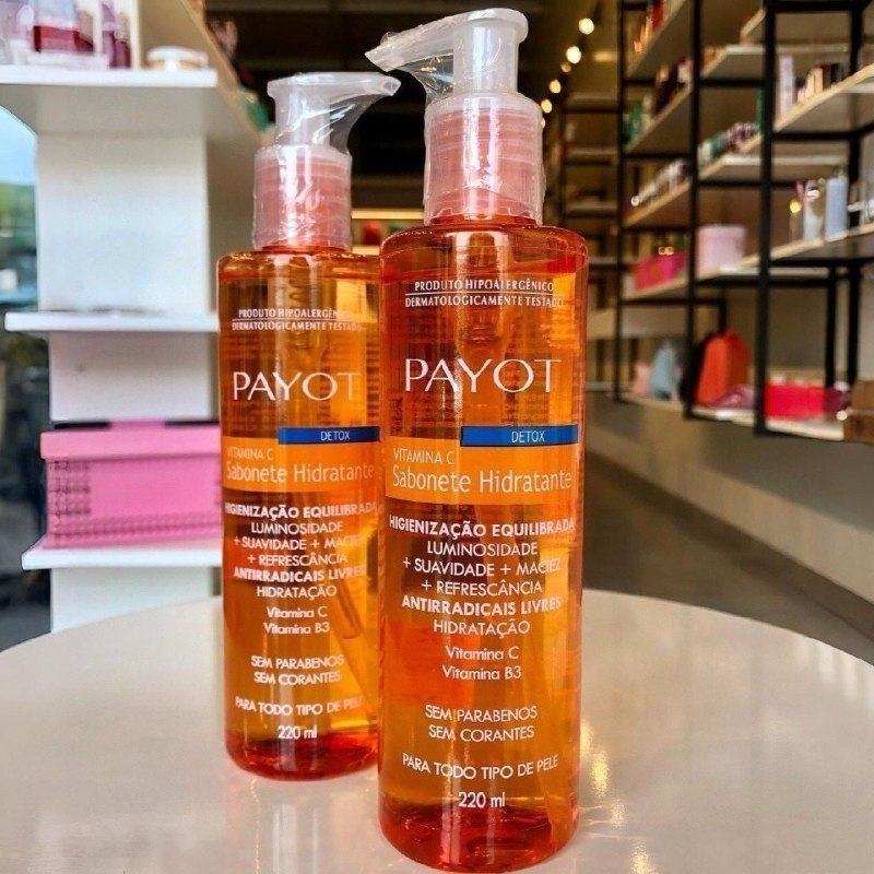 PAYOT Sabonete Liquido Detox, Vitamina C, 220 Ml