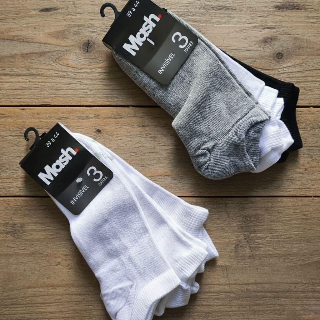 Kit 10 Pares Meias Mash Invisível Esportiva Algodão Original
