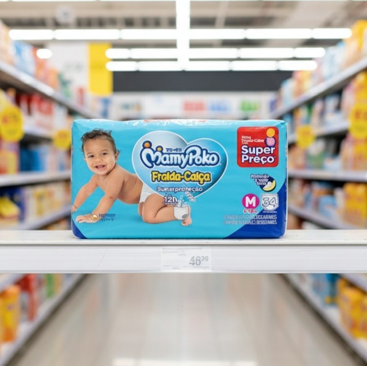 MamyPoko Fralda-Calça Superproteção M 34 Unidades