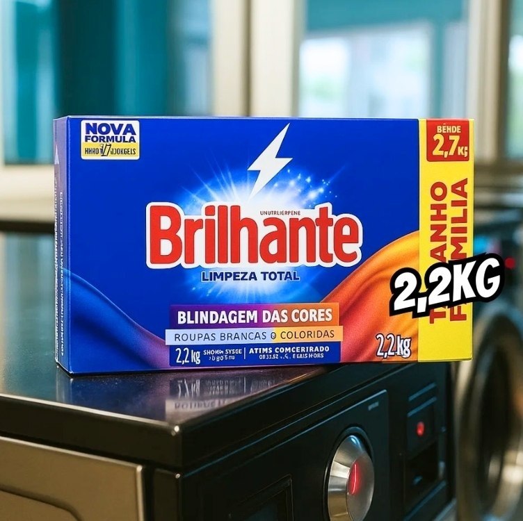 Brilhante Limpeza Total - Sabão Em Pó 2 2Kg