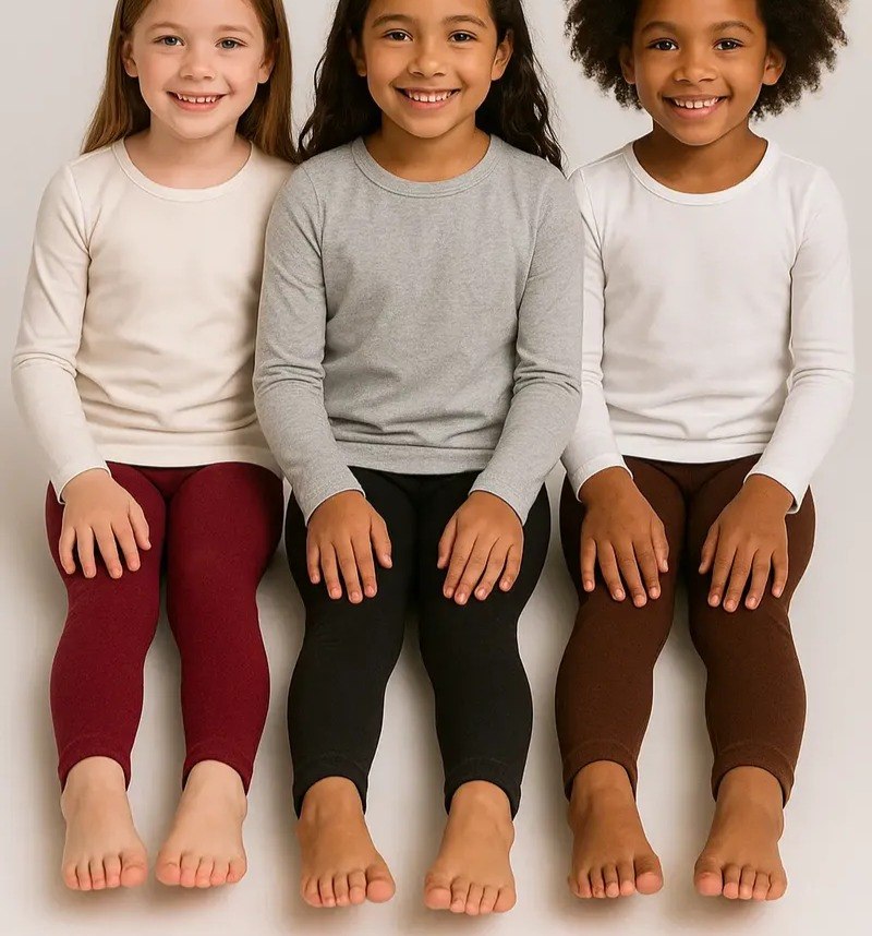 Kit 3 Calça Legging Infantil Menina Peluciada Termica Grossa - Tam. 2 a 12 anos