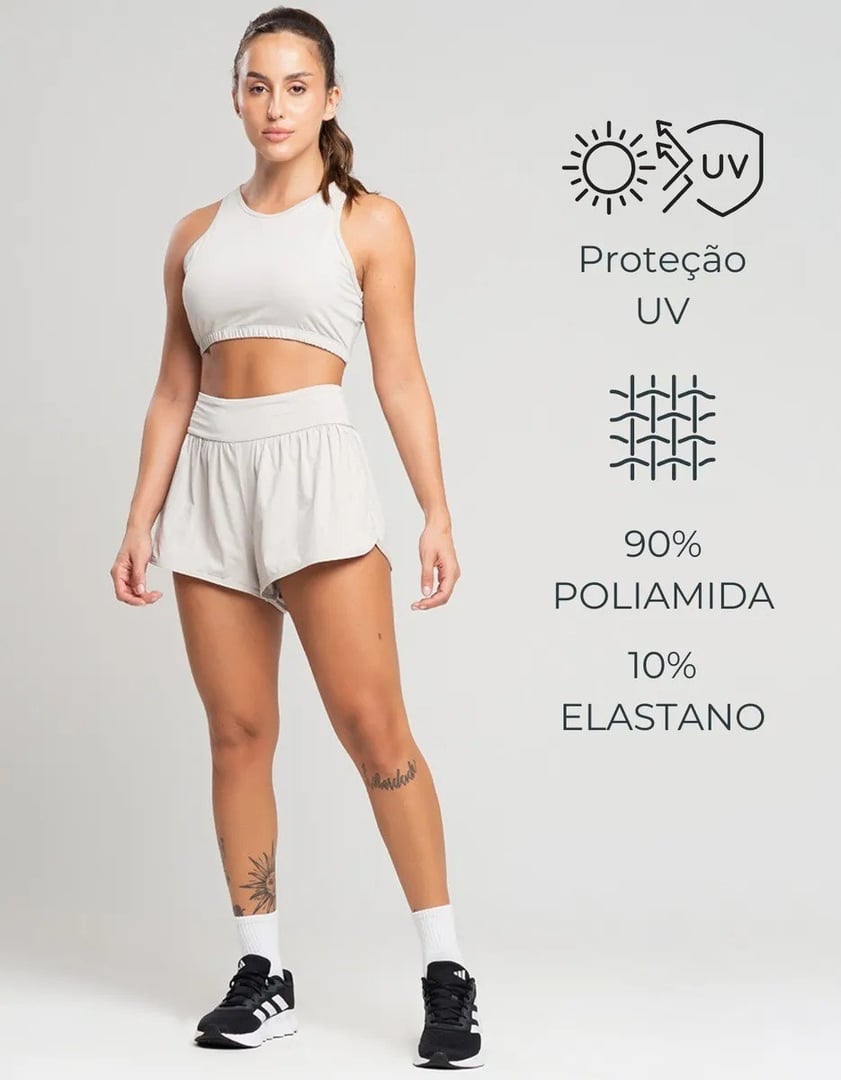 Conjunto Fitness Top + Short Treino (4 cores)