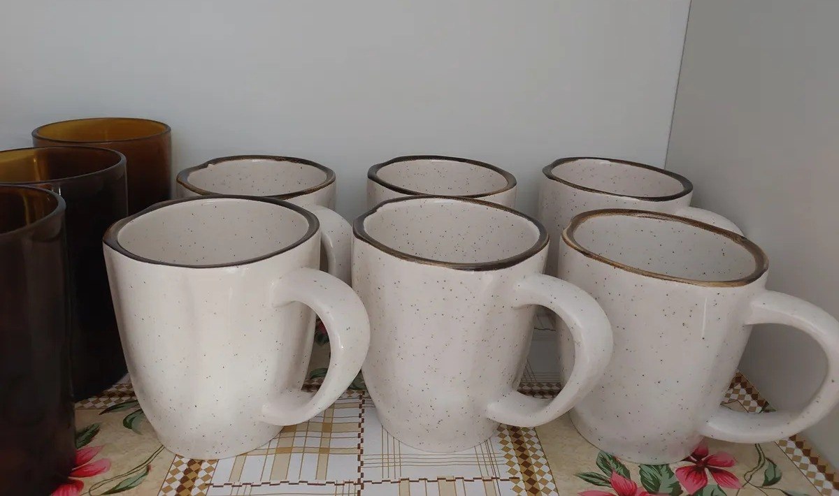 🤓Kit 6 Canecas De Porcelana 260ml Oxford Ryo Maresia
