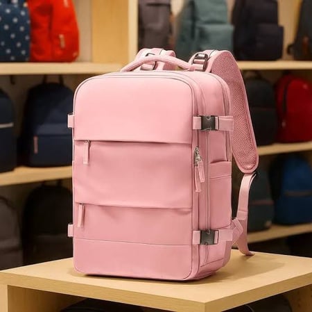 Mochila de viagem coowoz unissex, grande, mala de mão, mochila para trilha, rosa, Large