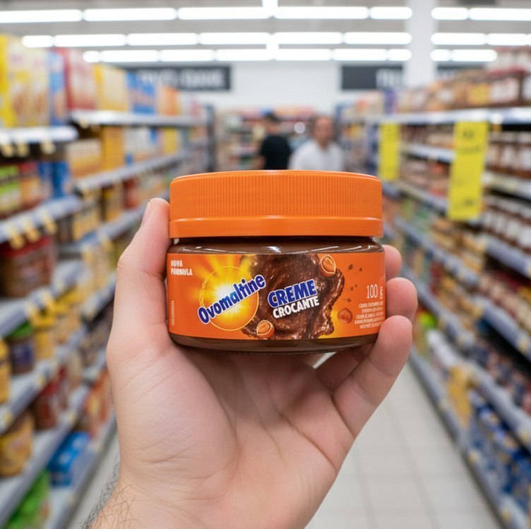 Ovomaltine Creme Crocante com Extrato de Malte, Cacau e Avelã Pote 100g