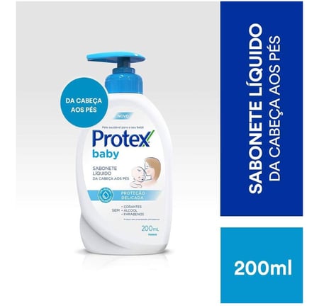 Sabonete Líquido Infantil para bebês Protex Baby Delicate Care 200ml