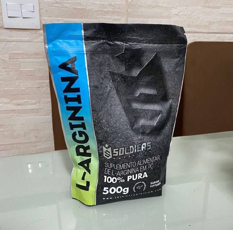 Arginina Em Pó 500g 100% Pura Soldiers Nutrition Performance E Recuperação Muscular Sem Sa...