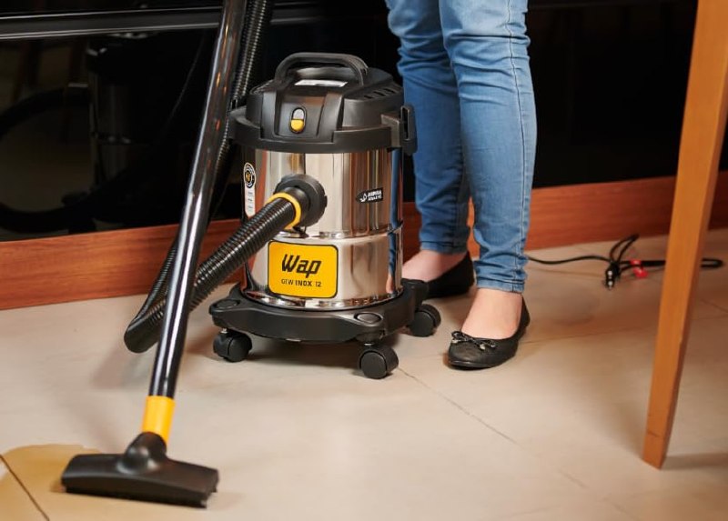 WAP Aspirador de Pó e Água Barril GTW INOX 12, Compacto, 12 Litros, com Filtro Lavável, 160mbar 1400W 220V