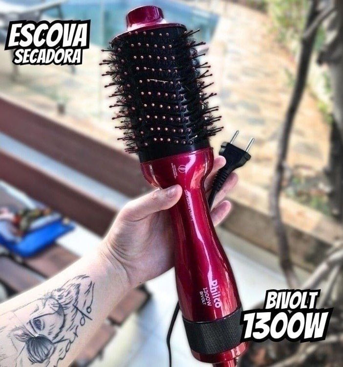🤓Escova Secadora Philco PEC13 4 em 1 Soft Beauty Cherry Bivolt