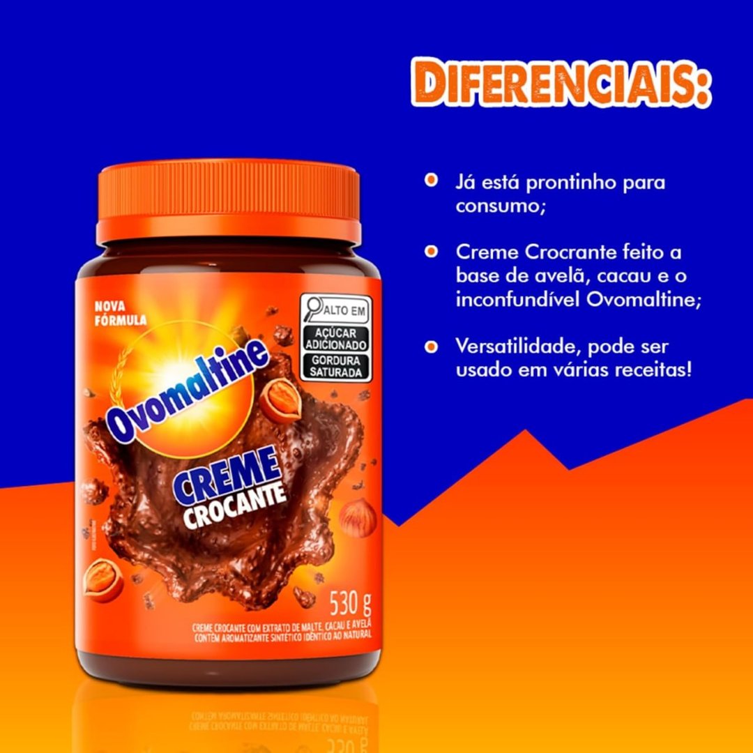 Creme Crocante Ovomaltine Pote 530g