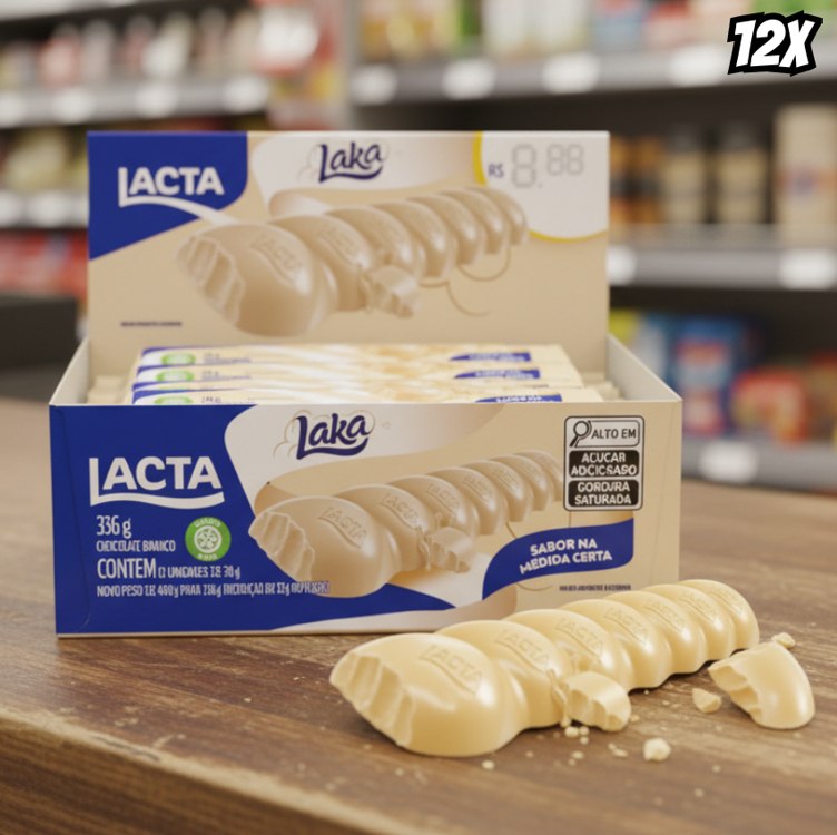 Chocolate Lacta Laka Com 12 Unidades De 28g