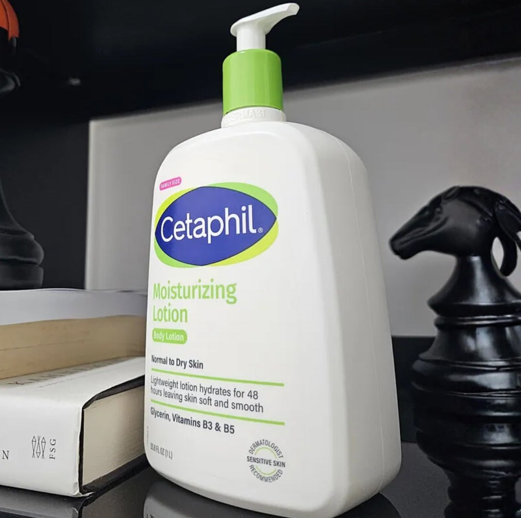 Cetaphil Loção Hidratante Corporal e Facial Para Pele Sensível, Normal e Seca - 1 Litro