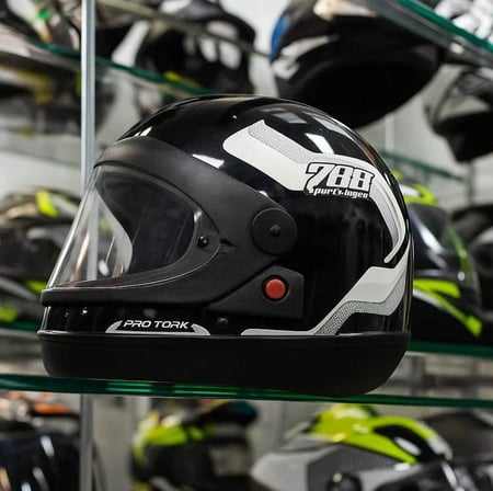 Capacete Feminino Masculino Fechado San Marino Pro Tork Sport Moto 788 Viseira Cristal Bar...