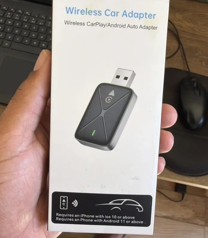 Adaptador CarPlay Sem Fio para iPhone, Conversor USB para Carro com iOS