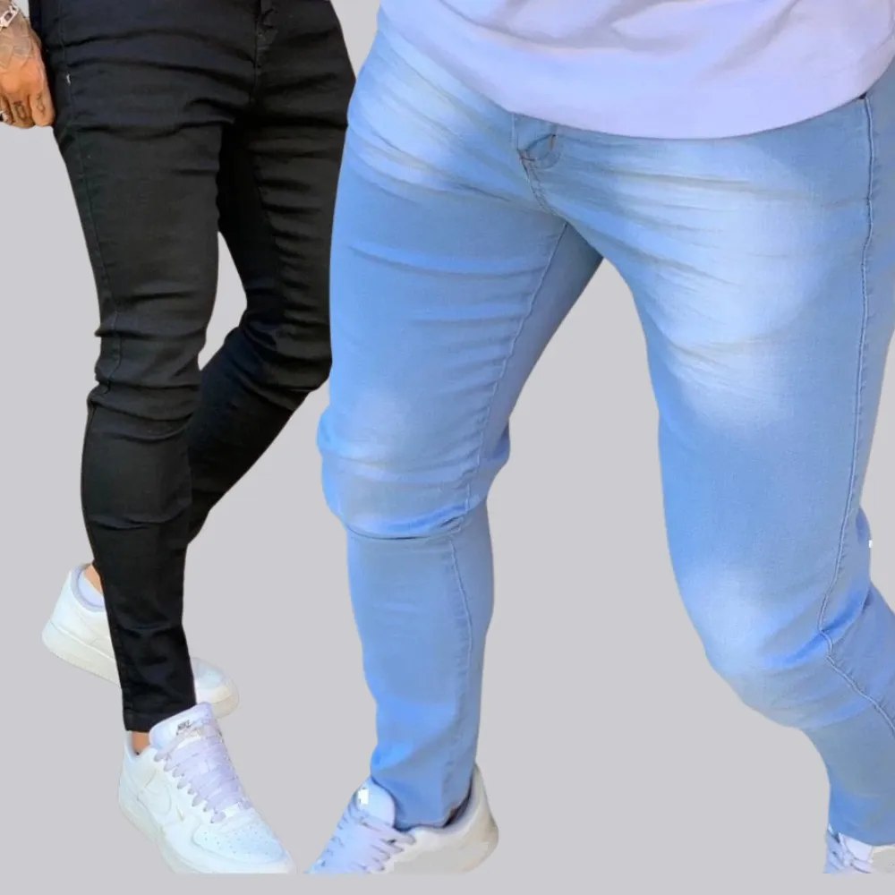 Kit 2 Calças Star Jeans Skinny Com Lycra Elastano Masculina Tam. 36 ao 48 - 6 cores