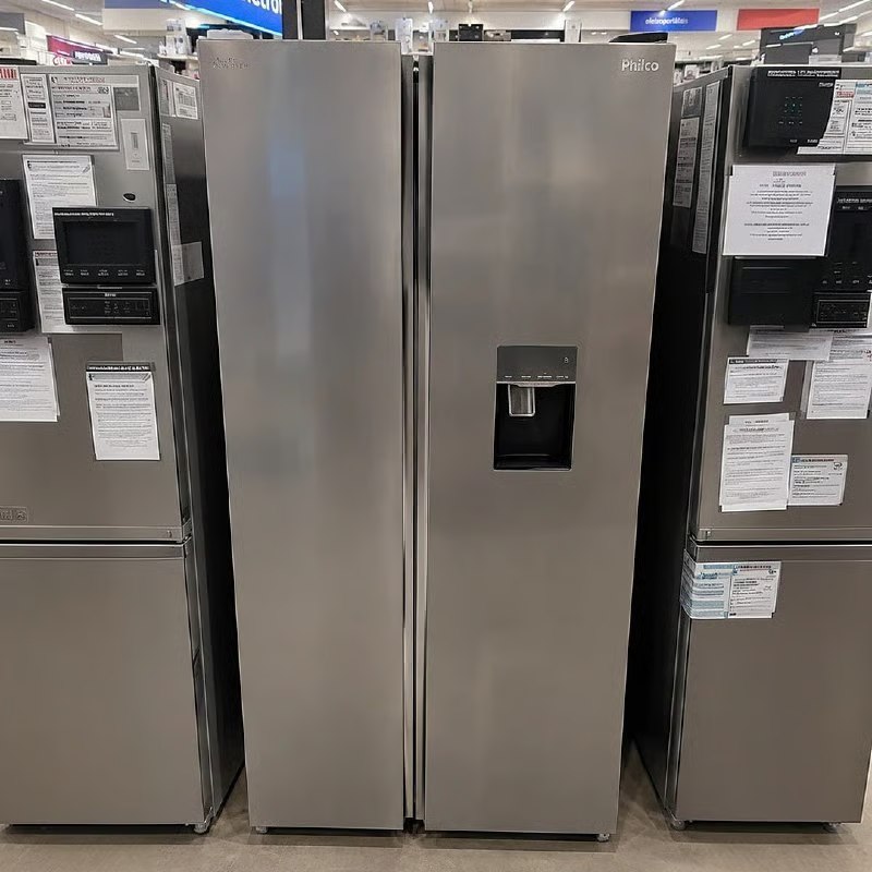 Geladeira Philco Prf535id Side By Side Inverter 434l Cor Inox