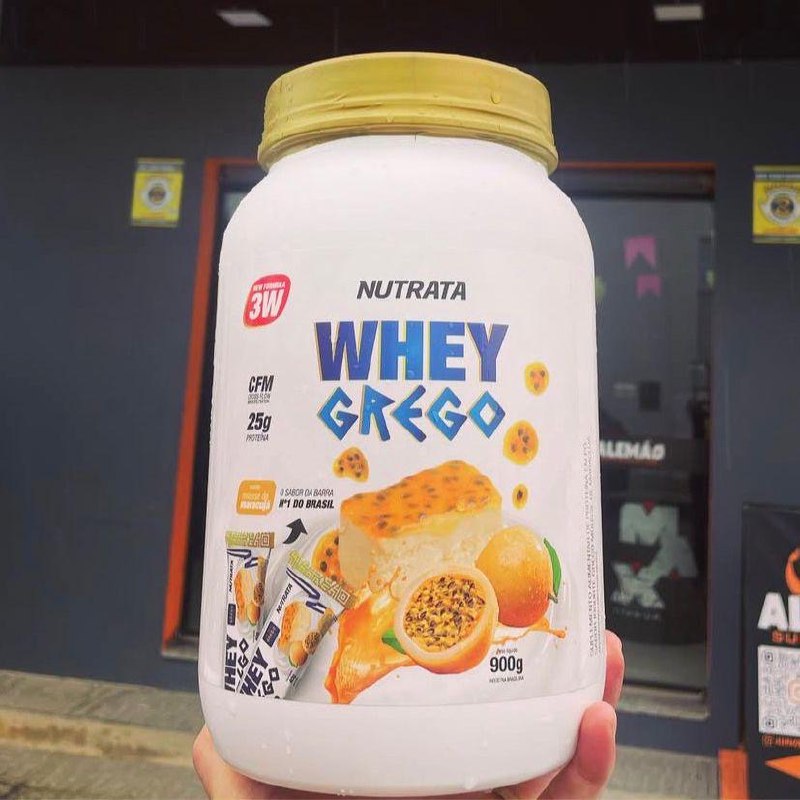 Whey Grego 3w Pote 900g Mousse De Maracujá Nutrata