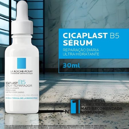 La Roche-Posay, Cicaplast B5 Sérum 30ml, Reparador Facial Intensivo Diário, Regnerador, Ul...