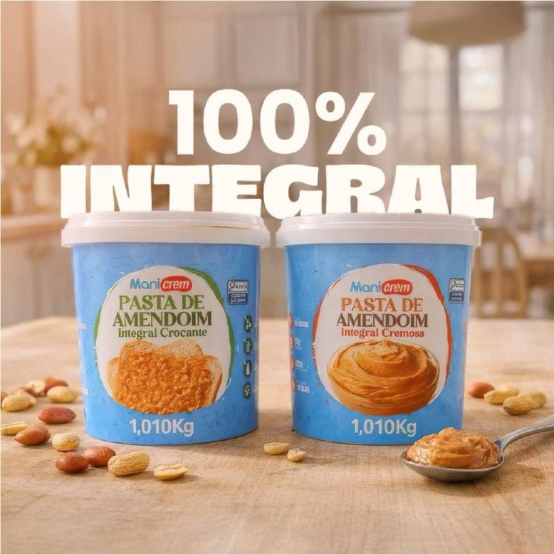 Manicrem Pasta De Amendoim Integral 100% Amendoim - 1kg