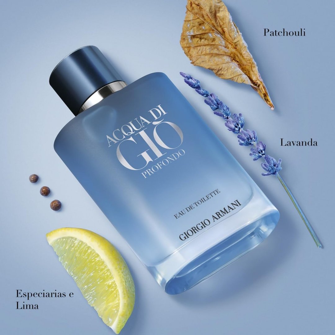 Acqua di Giò Profondo Giorgio Armani, Perfume Masculino Eau de Toilette, Fragrância Fougèr...
