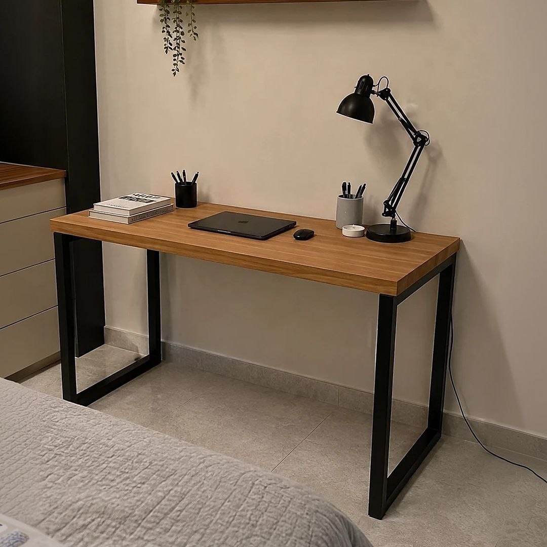 Mesa Escritório Industrial 150x60 Estrutura Ferro Reforçado Home Office