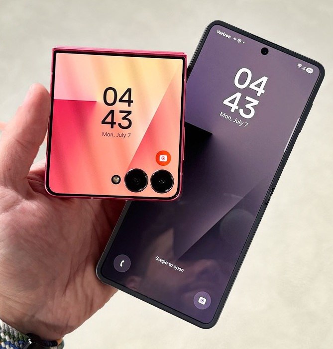 Smartphone Samsung Galaxy Z Flip7 FE 128GB 5G 8GB RAM Tela 6,7" Câm. Dupla + Selfie - 2 co...
