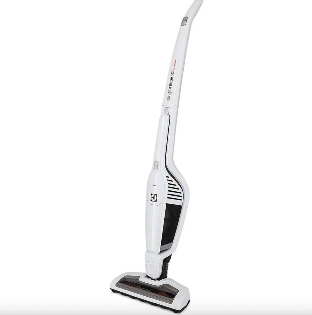 Aspirador de Pó Vertical Sem Fio Electrolux Ergorapido 2 em 1 Cyclone até 21 min Branco (E...