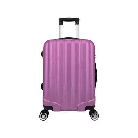 Mala de bordo com rodinhas giro 360º em material ABS com cadeado Prizi Rosa - XH-A122.