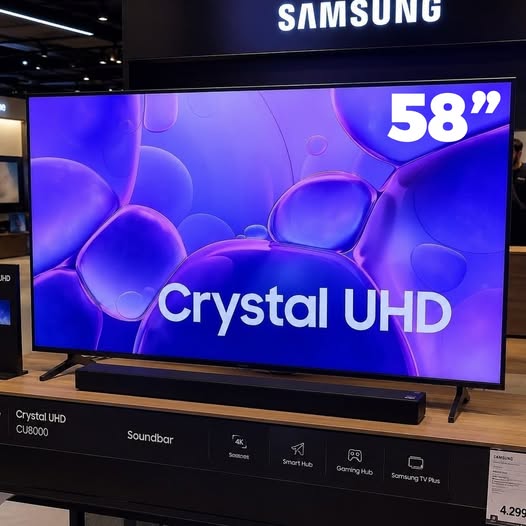 🤓Samsung Combo Smart TV 58" Crystal UHD 4K U8500F 2025 + Soundbar Samsung HW-B450F