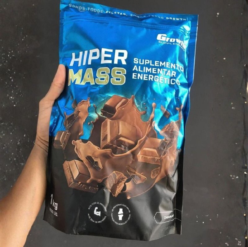 Hiper Mass 1kg Growth Supplements - Sabor Chocolate