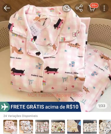 Bonito Salsicha Cão Impresso Manga Longa Pijama Feminino Novas Calças Compridas Estudante ...