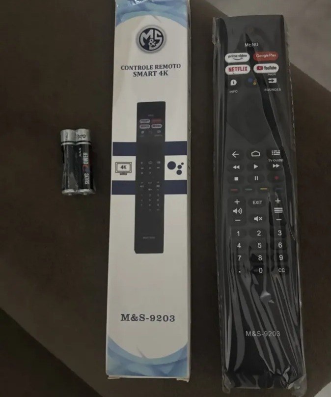 Controle Remoto Enveloz Compativel Philips Smart Tv Preto Botões Netflix Youtube Prime Pilhas