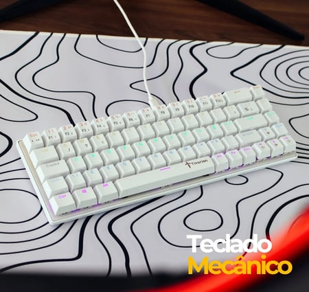 Teclado Mecânico Gamer 60% Rgb Hot Swap Usb Pc Português Brasil Titorion