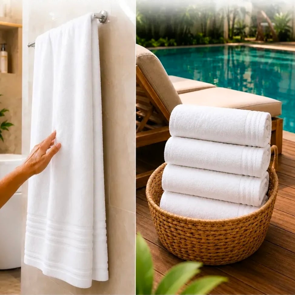 Kit 10 Toalhas Banho Grande Algodão Aveludada Hotelaria Branco Liso