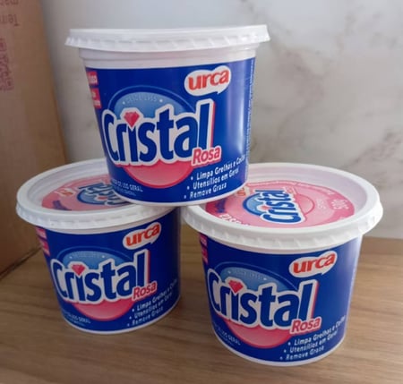 KIT 3 Pastas Cristal Rosa 500G