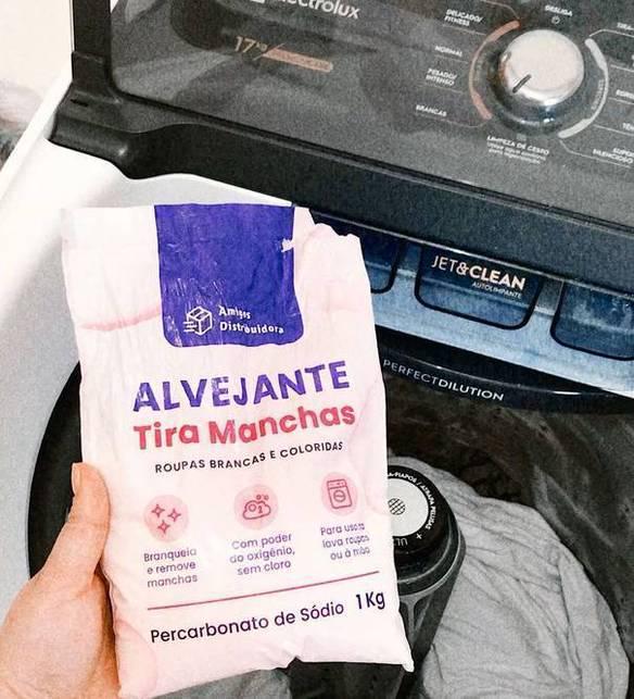 Alvejante sem cloro - Tira Manchas Roupas Brancas e Coloridas - 1 kg