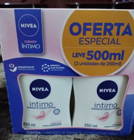 Kit Sabonete Líquido Íntimo Nivea Suave 250ml - 2 Unidades