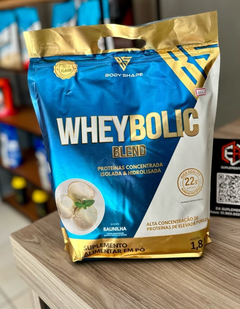 Kit 2x Whey Concentrado / Isolado / Blend 1,8kg Body Shape