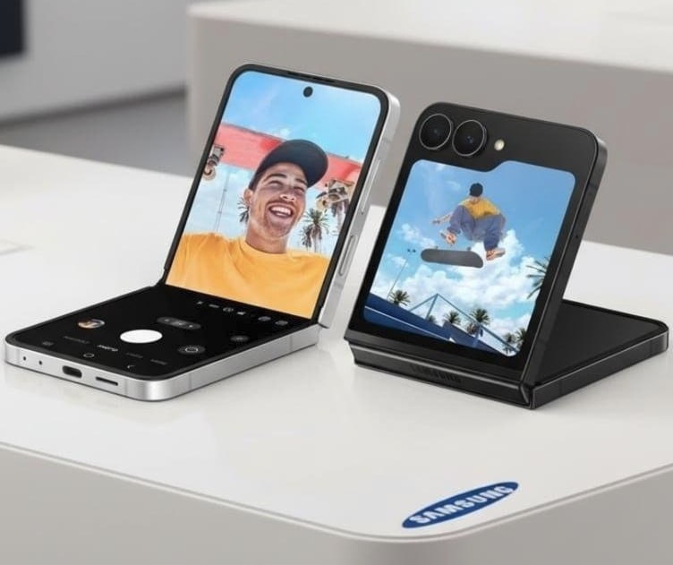 Smartphone Samsung Galaxy Z Flip7 FE 128GB Preto 5G 8GB RAM Tela 6,7" Câm. Dupla de 50MP Galaxy AI