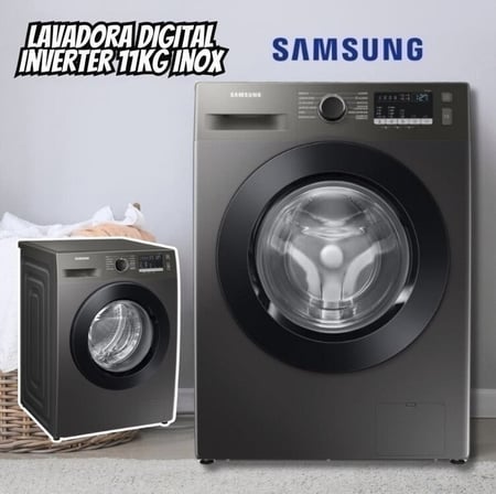 Samsung Lavadora Digital Inverter WW11T Inox 11kg
