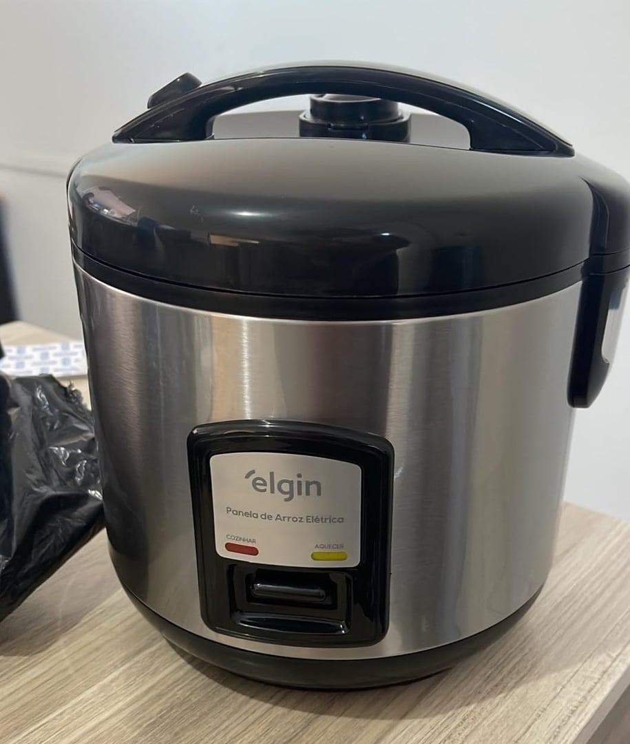 🤓Panela de Arroz Elétrica Elgin Capacidade 5 Xícaras 1 Litro 400W 110V
