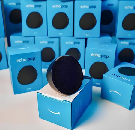 Echo Pop (Geração mais recente) | Smart speaker compacto com som envolvente e Alexa | Cor ...