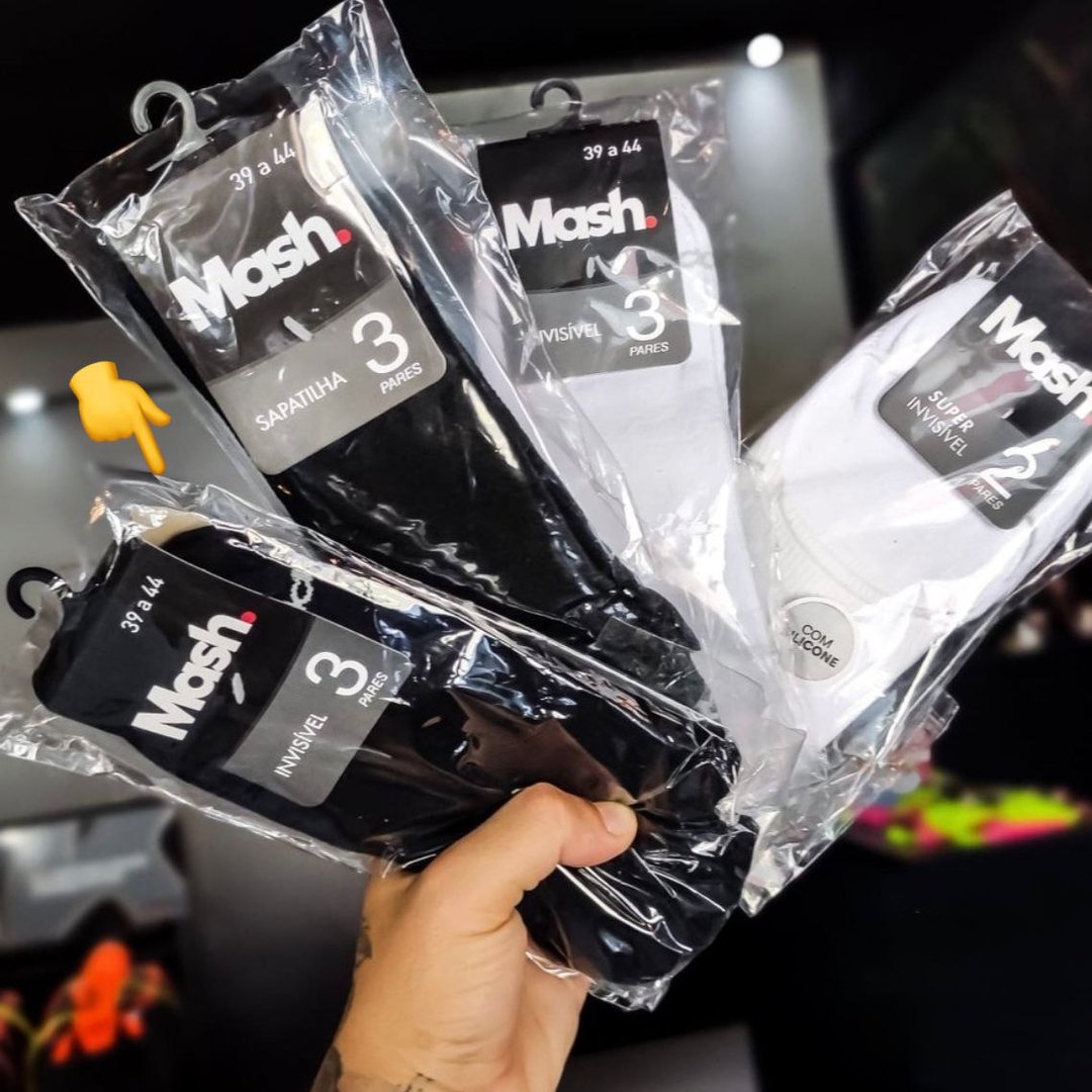 Kit 6 Pares Meia Invisivel Unissex Mash