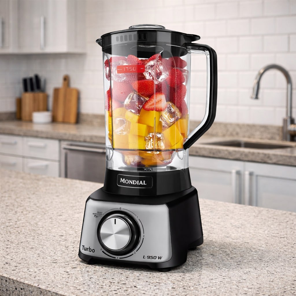 Liquidificador Turbo Mondial 952w L-950-bg Preto 220v