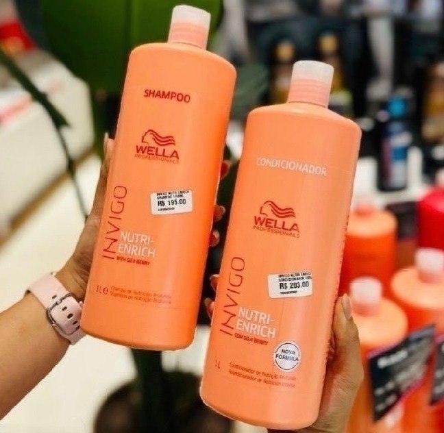 Kit Wella Invigo Nutri-Enrich Shampoo 1 Litro + Condicionador 1 Litro